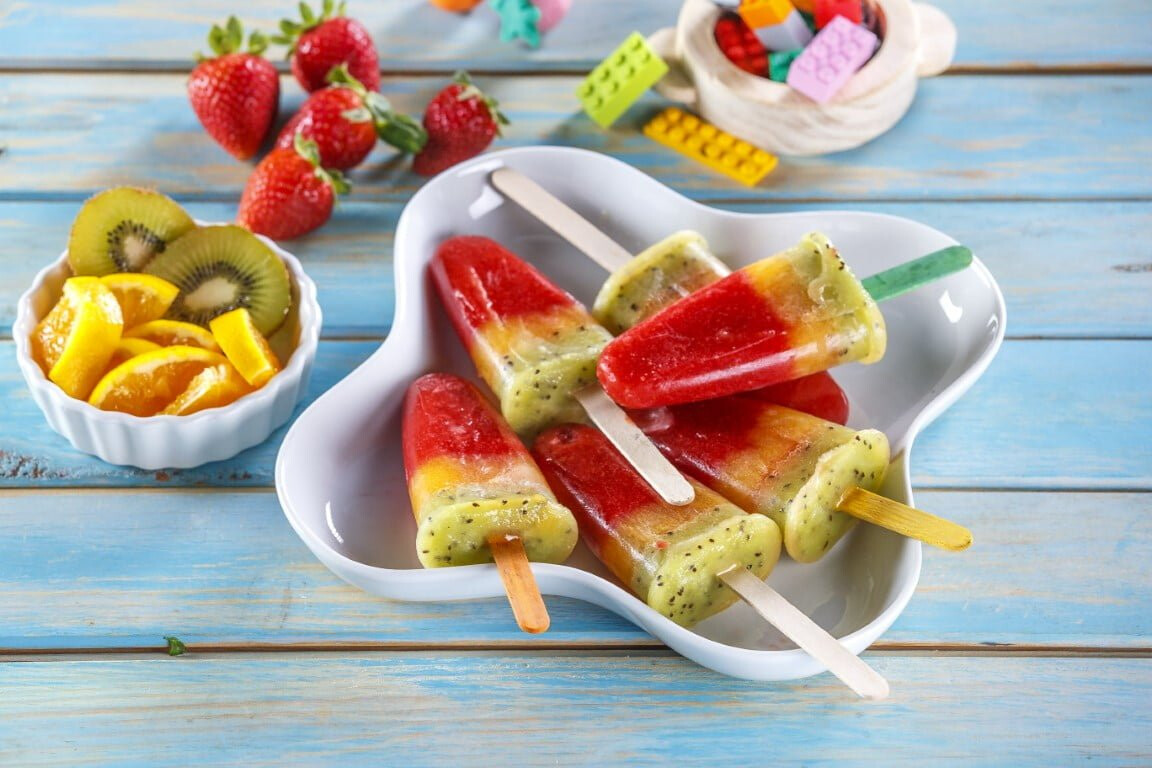 Gelados de fruta ( bebé a partir dos 14 meses)
