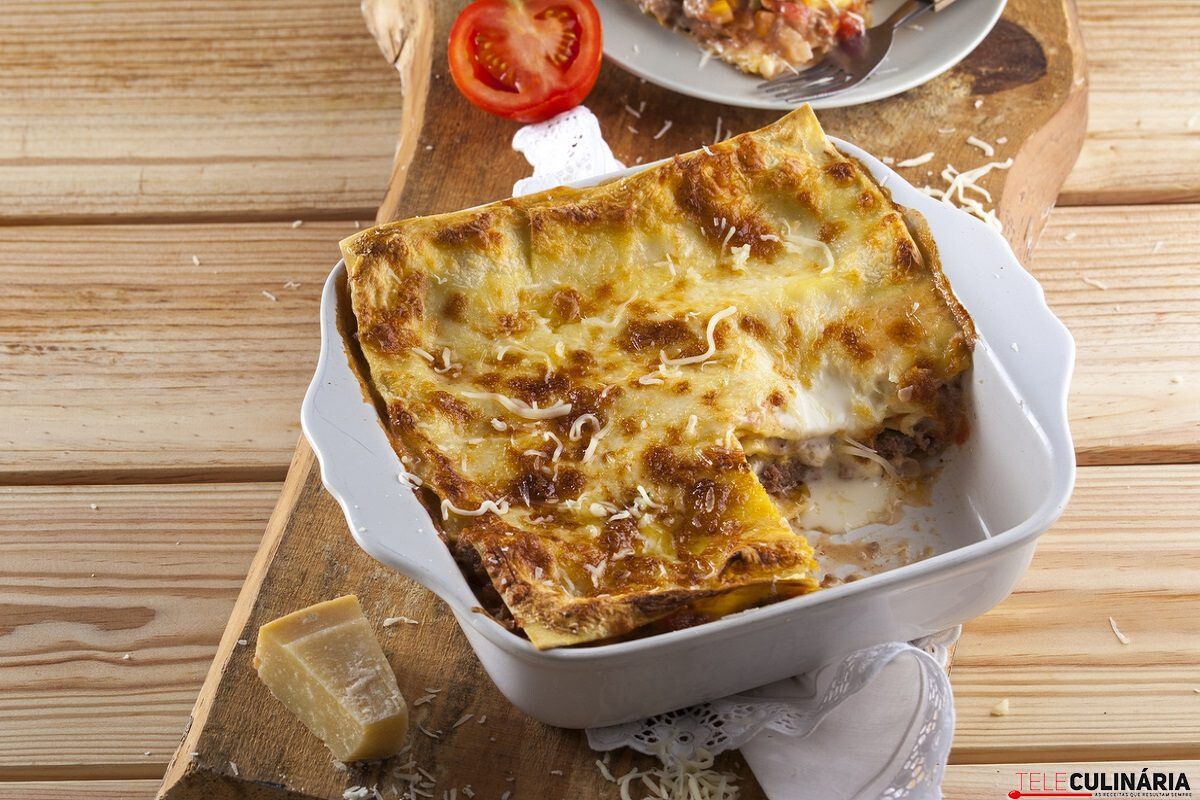 Receita de lasanha de carne