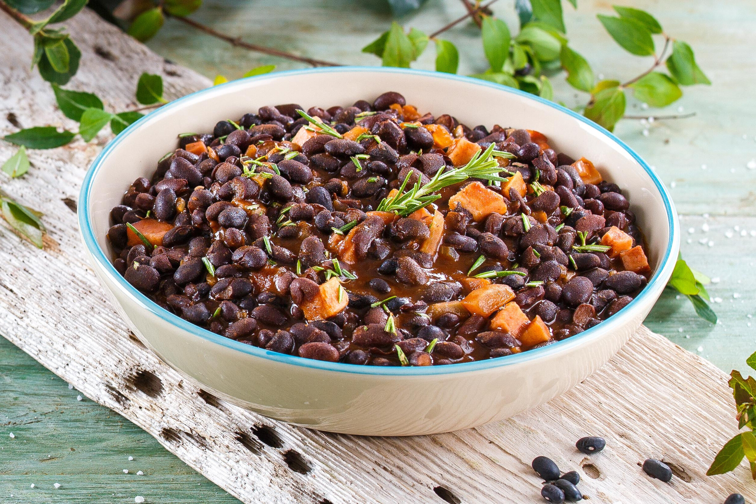 Feijão preto com bacon