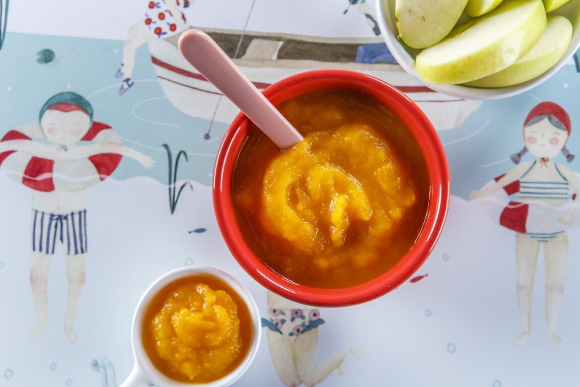 Puré de cenoura com maçã (bebé a partir dos 4 meses)