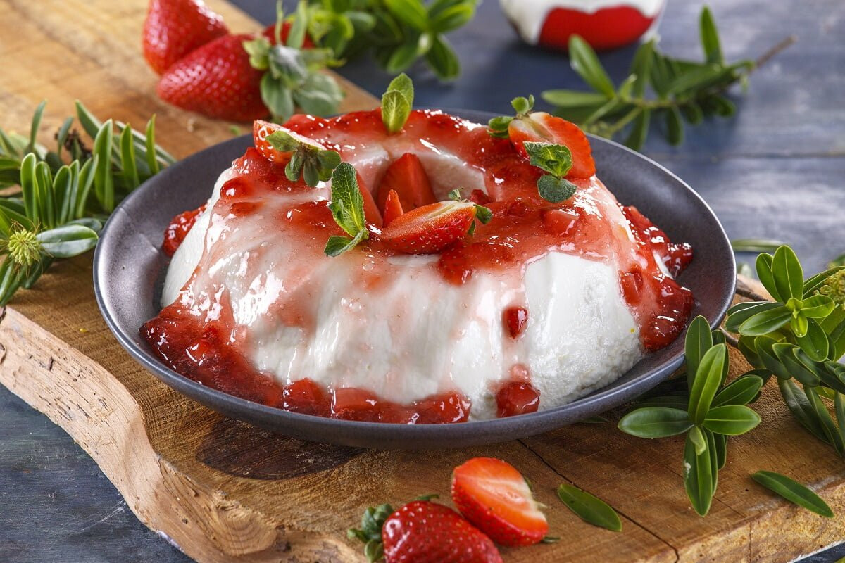 Pudim de iogurte grego