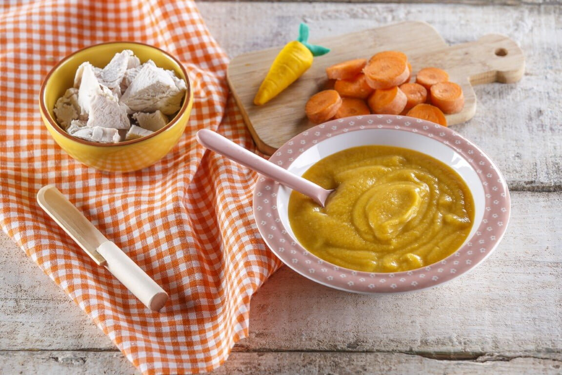Creme de cenoura com peru (bebé a partir dos 9 meses)
