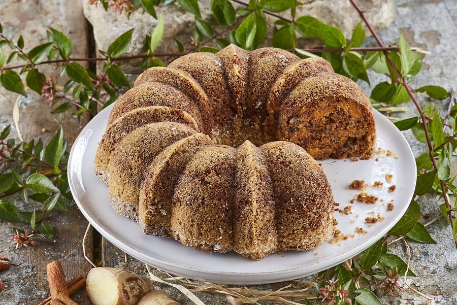 Bolo de cenoura e especiarias