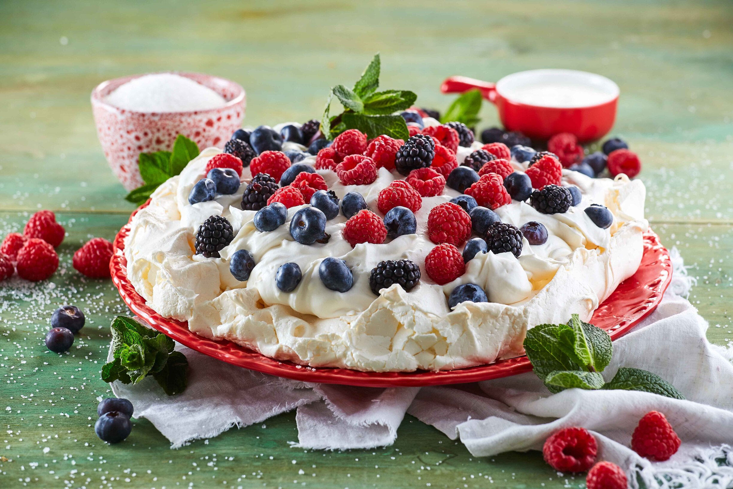 Pavlova de frutos vermelhos