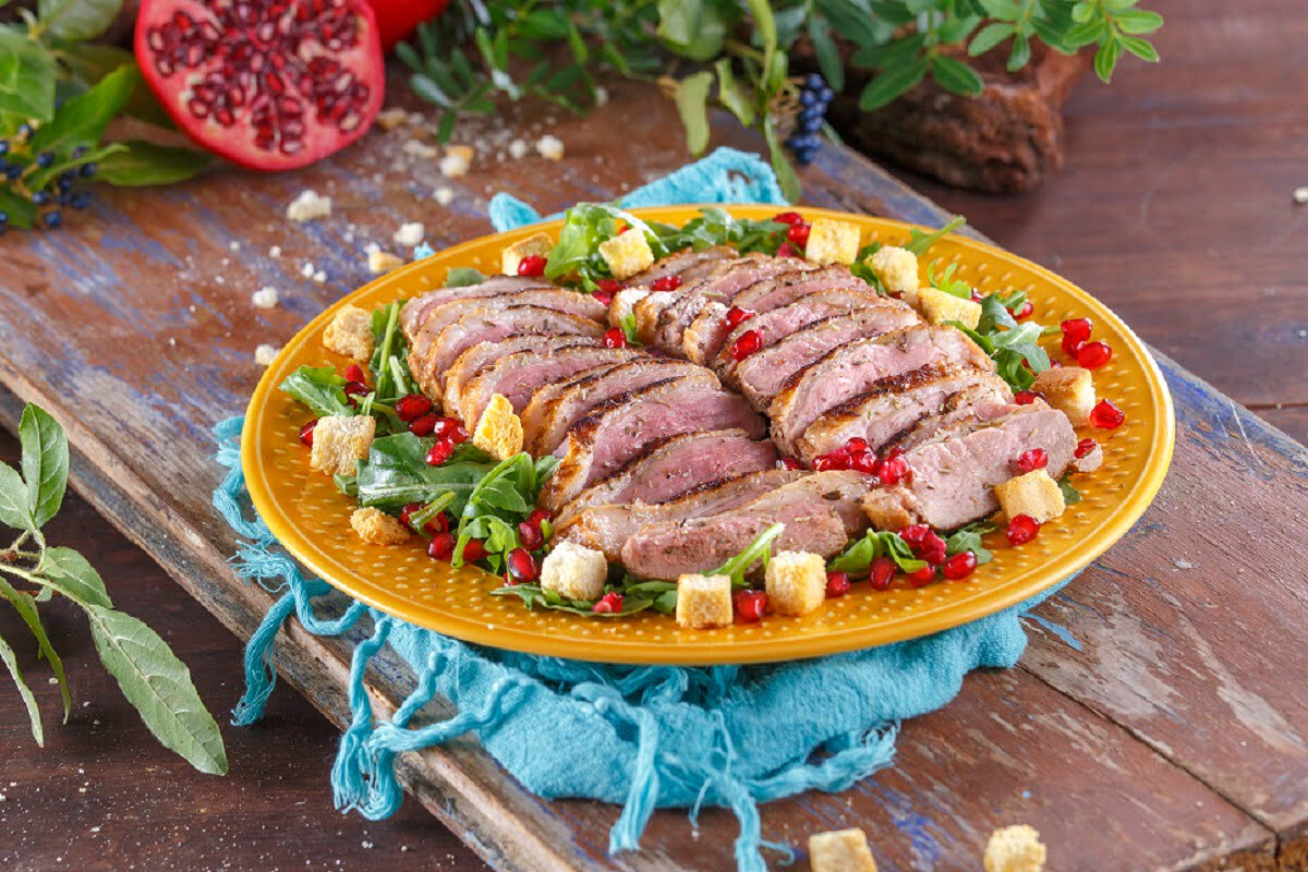 Salada de peito de pato