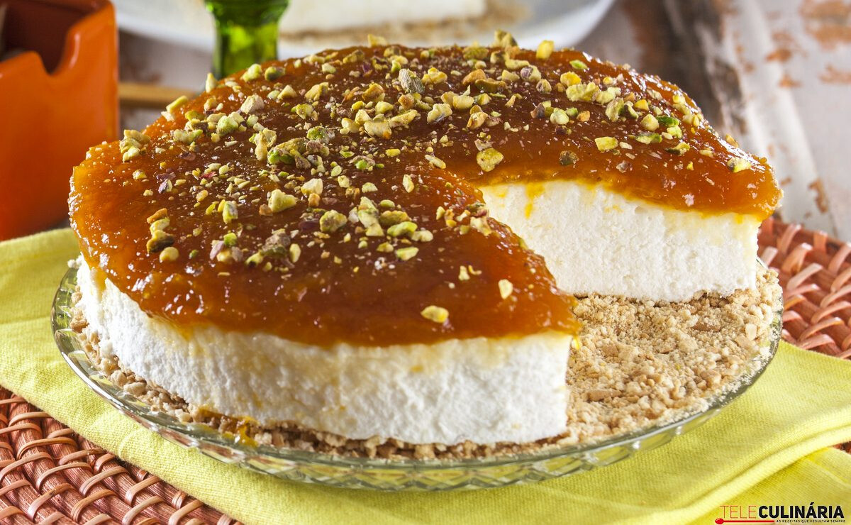 Tarte de natas com doce de abóbora