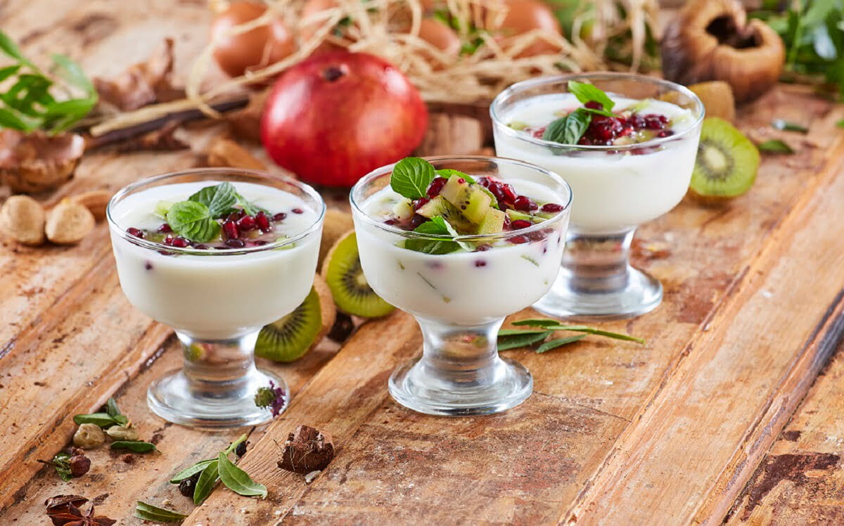 Parfait de kiwi e romã