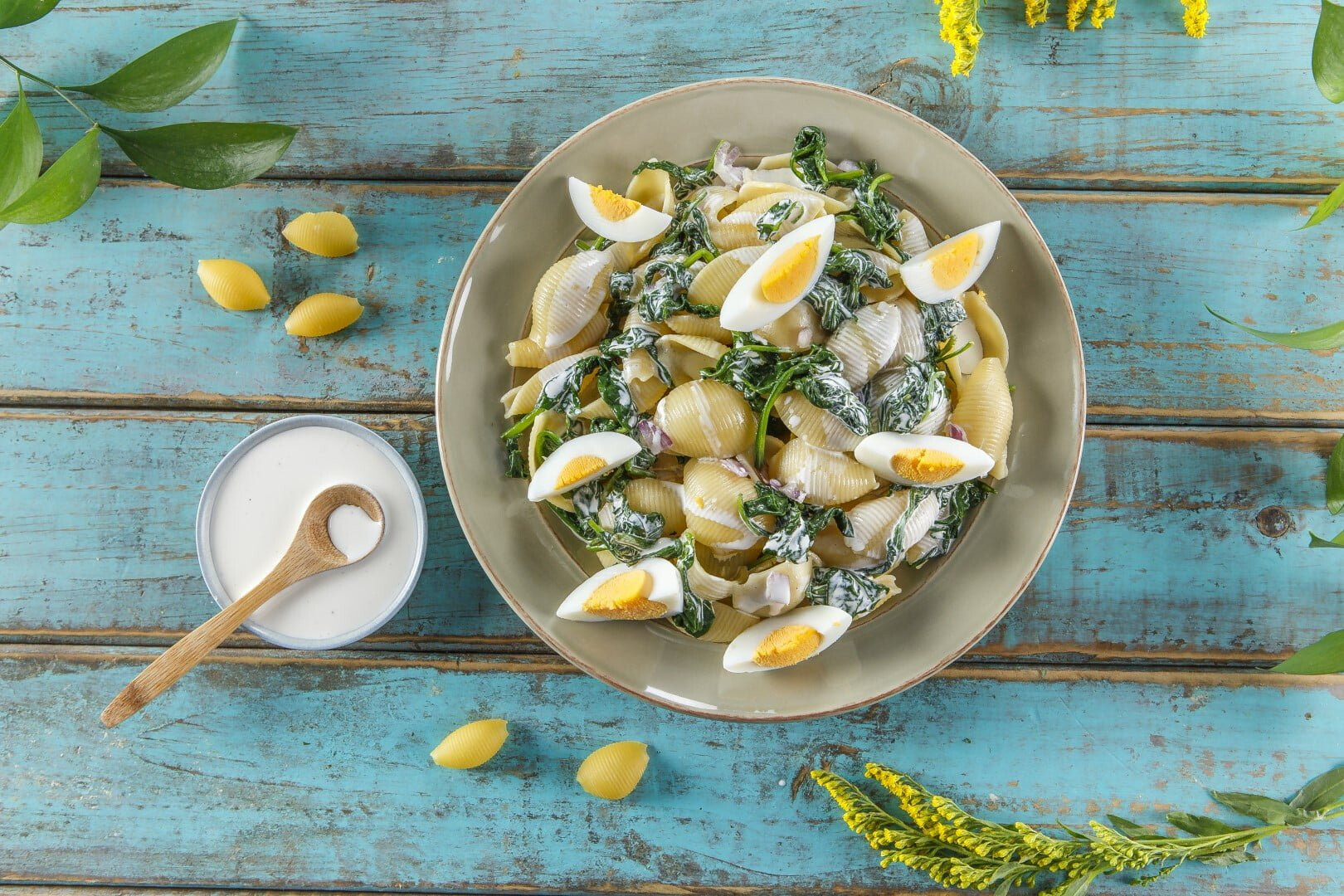 Salada de massa com espinafres (receita especial para grávidas)