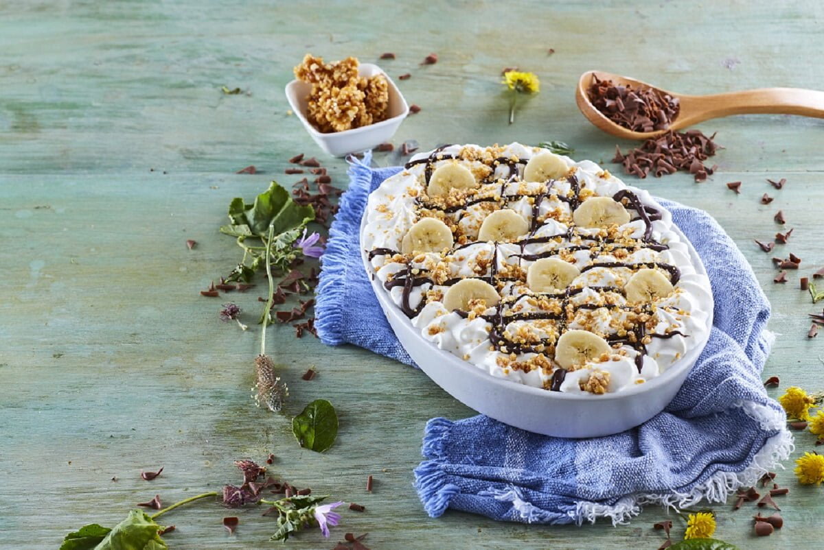 Banana split em tabuleiro