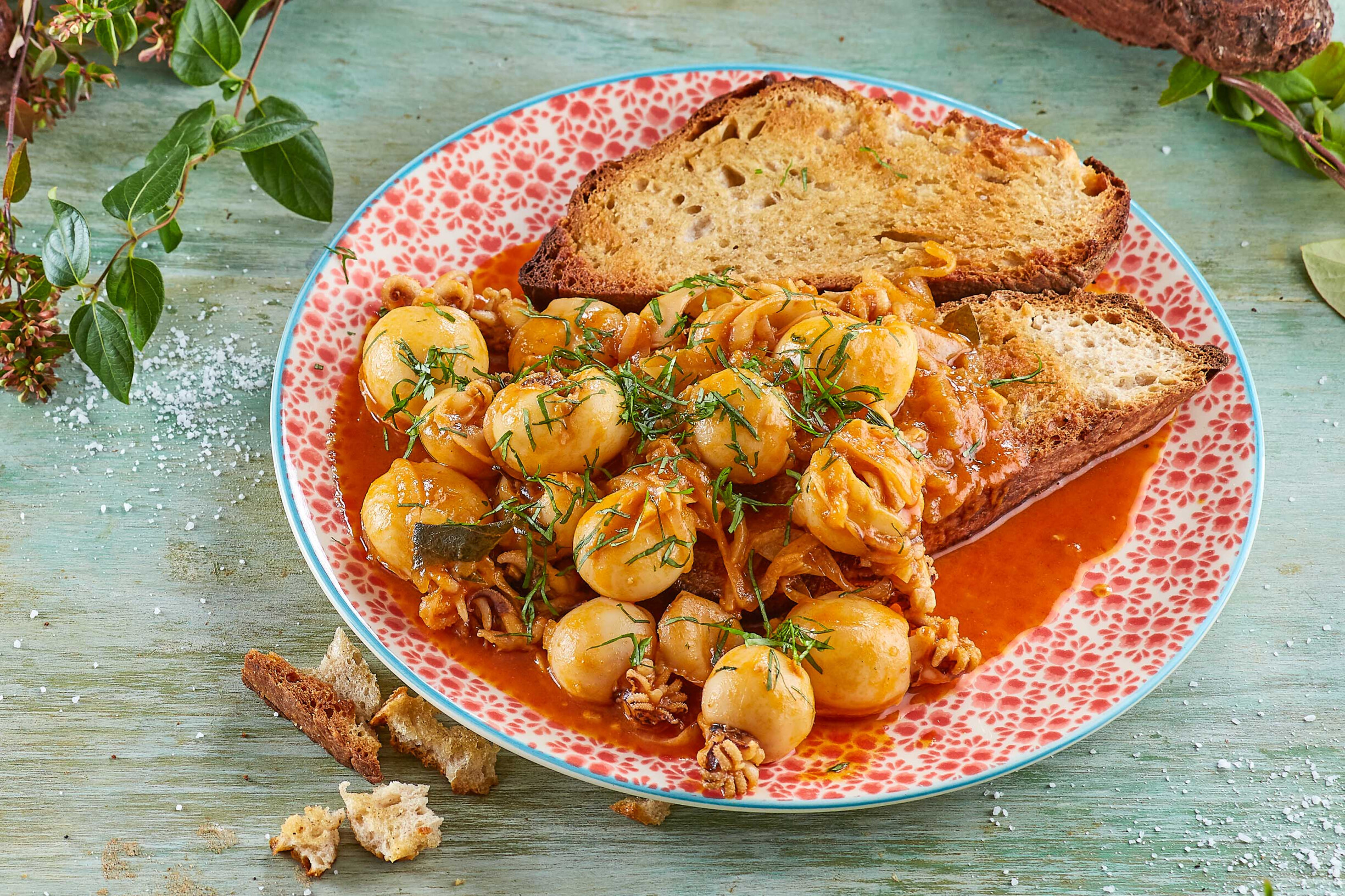 Receita tradicional de ensopado de chocos