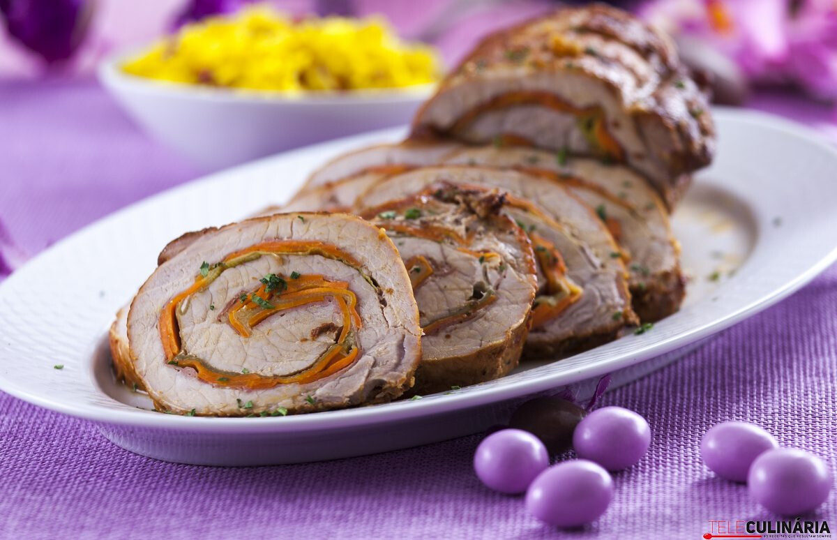 Lombo de porco recheado
