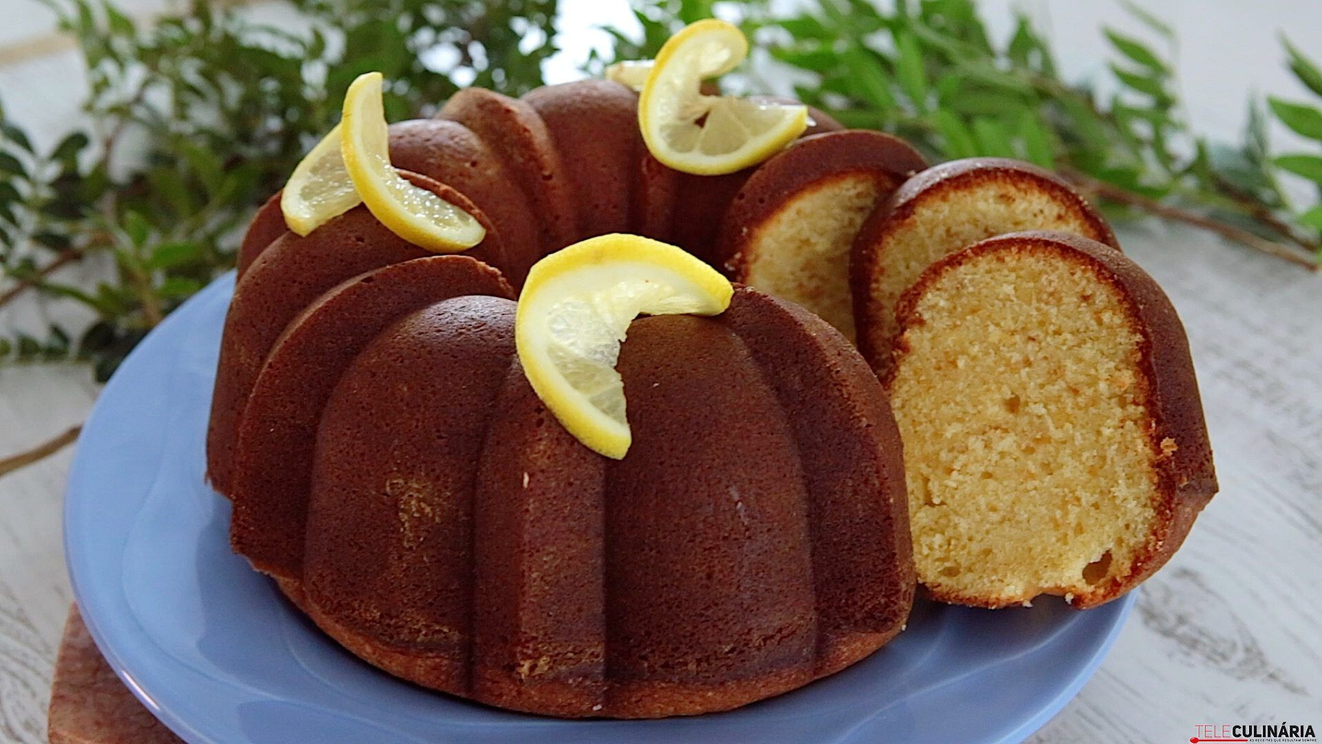 Bolo de limão e iogurte delicioso