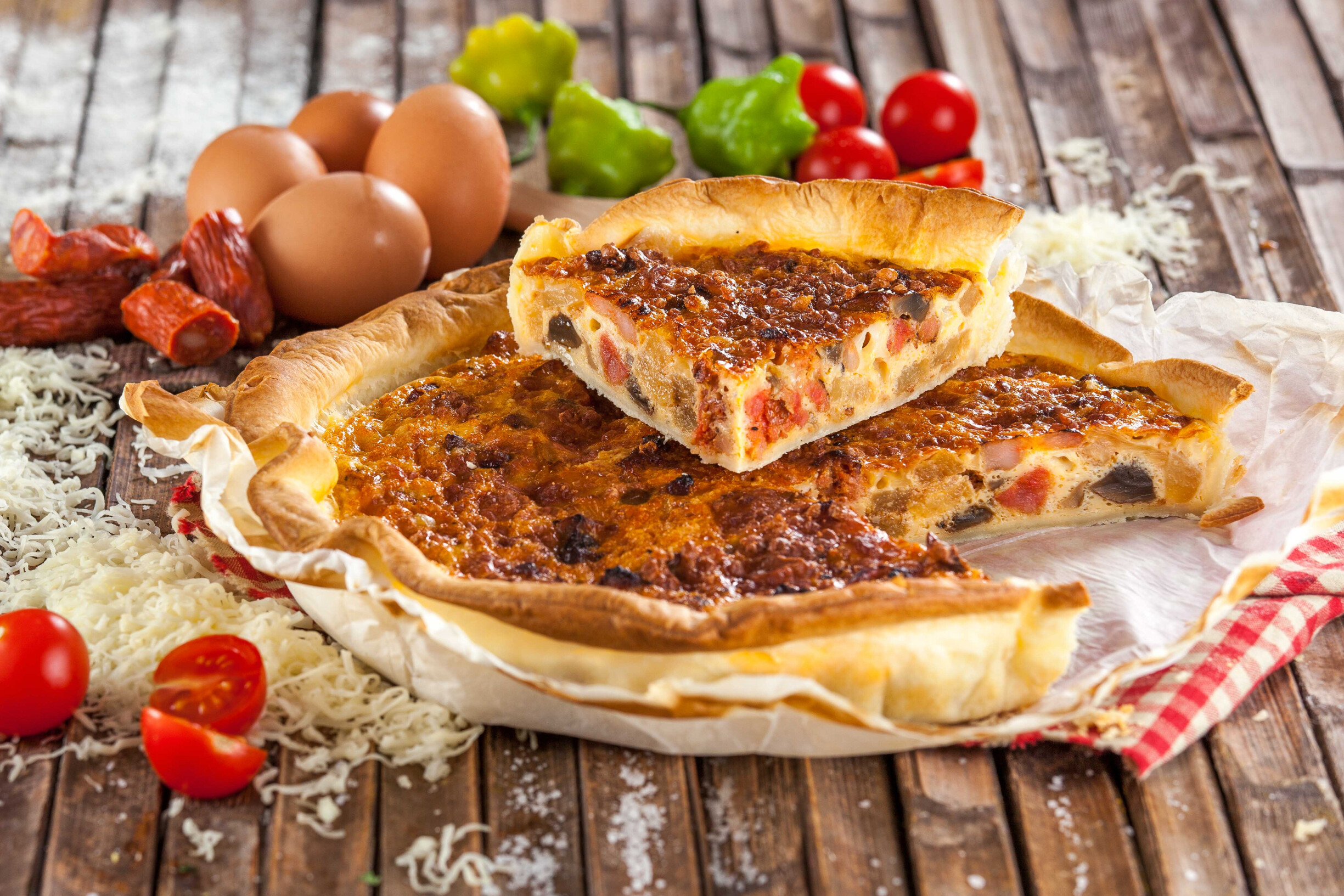 Quiche havaiana saborosa