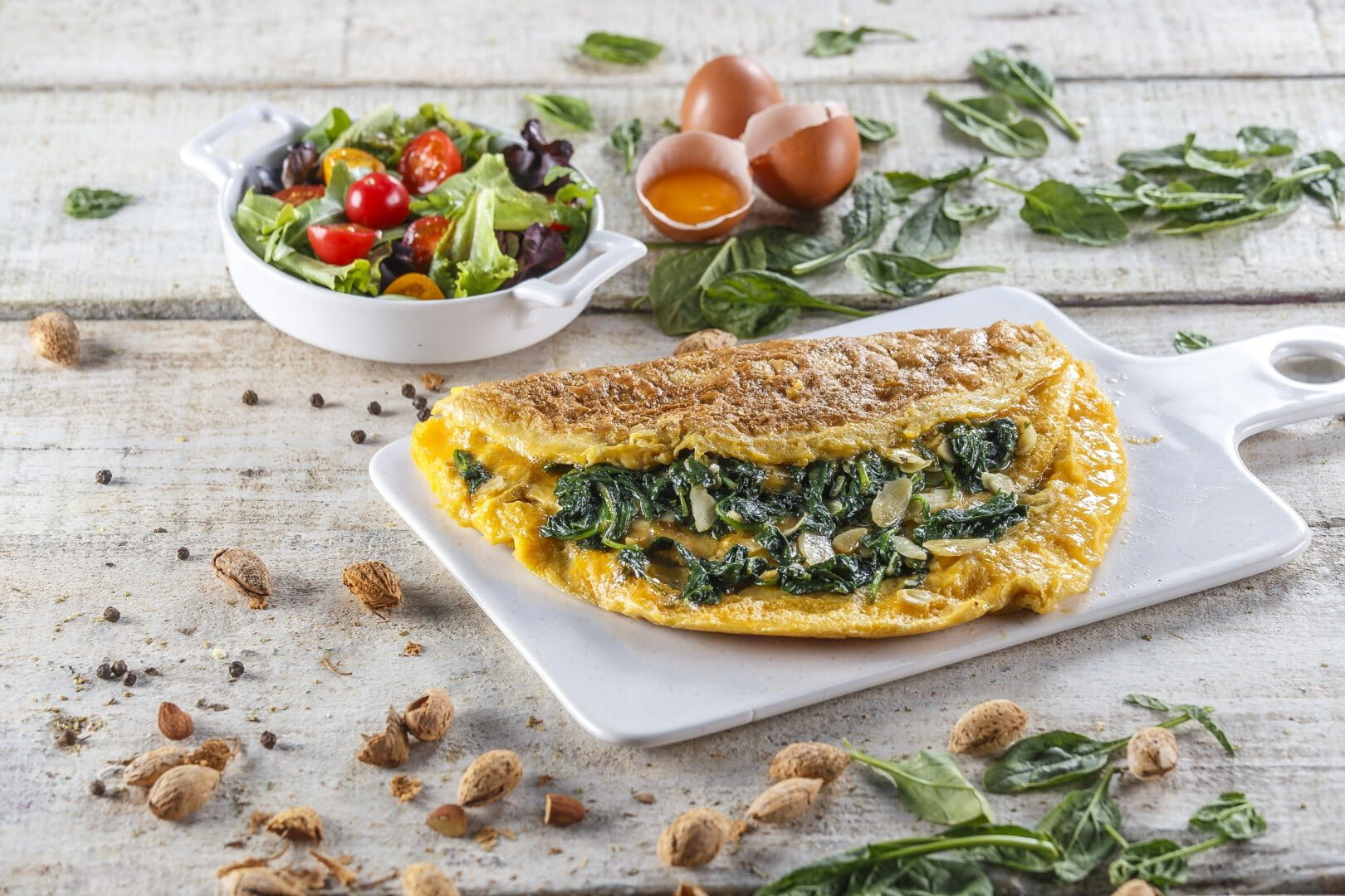 Omelete de espinafres receita especial para grávidas