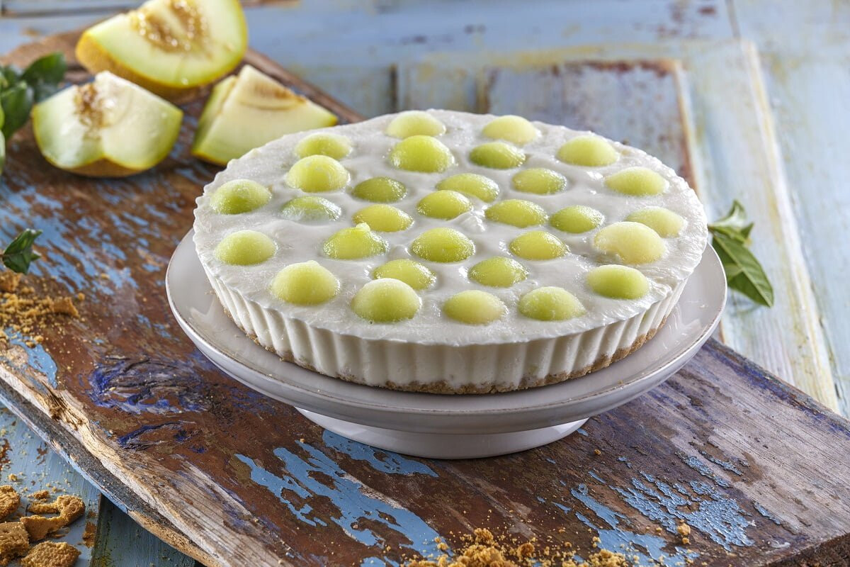 Tarte de meloa com iogurte grego