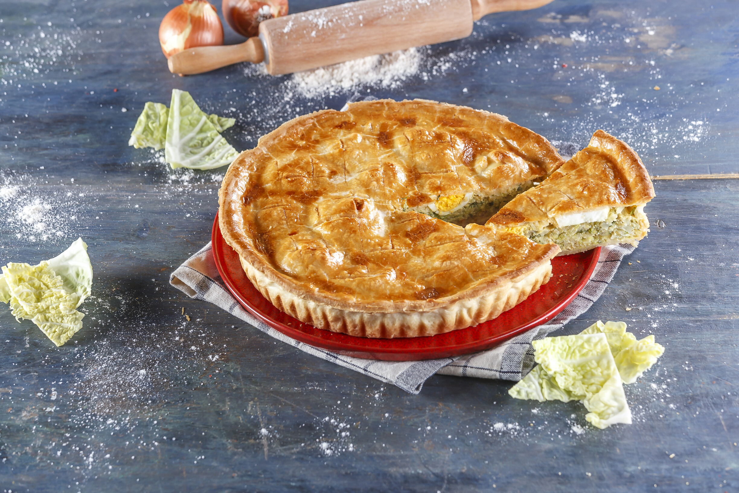 Quiche de couve-lombarda