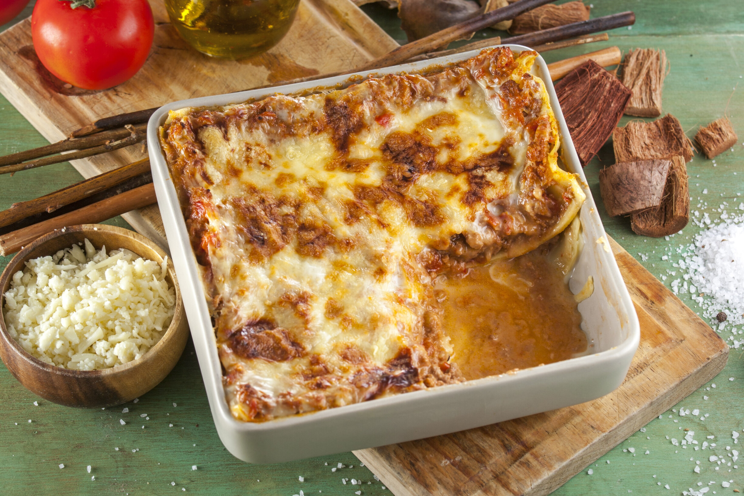 Lasanha tradicional de carne