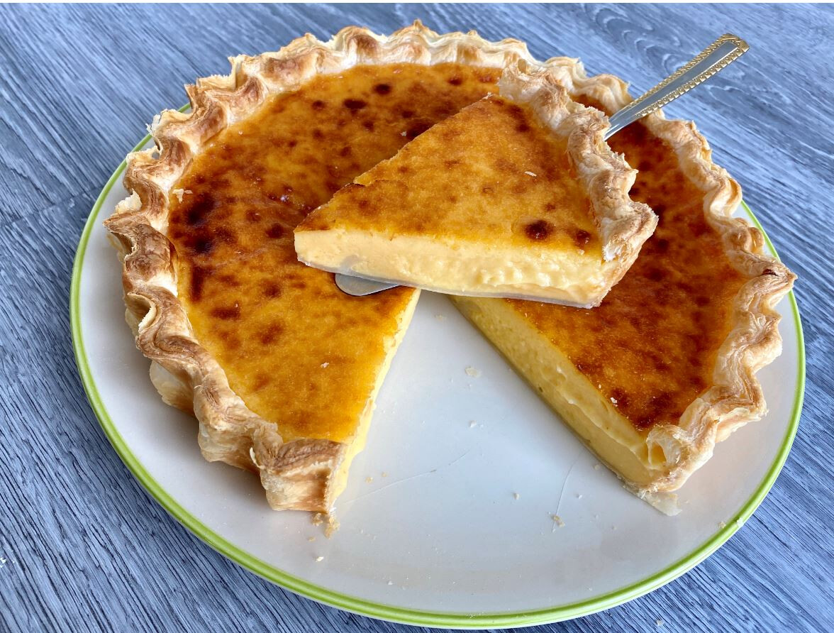 Tarte pastel de nata em massa folhada