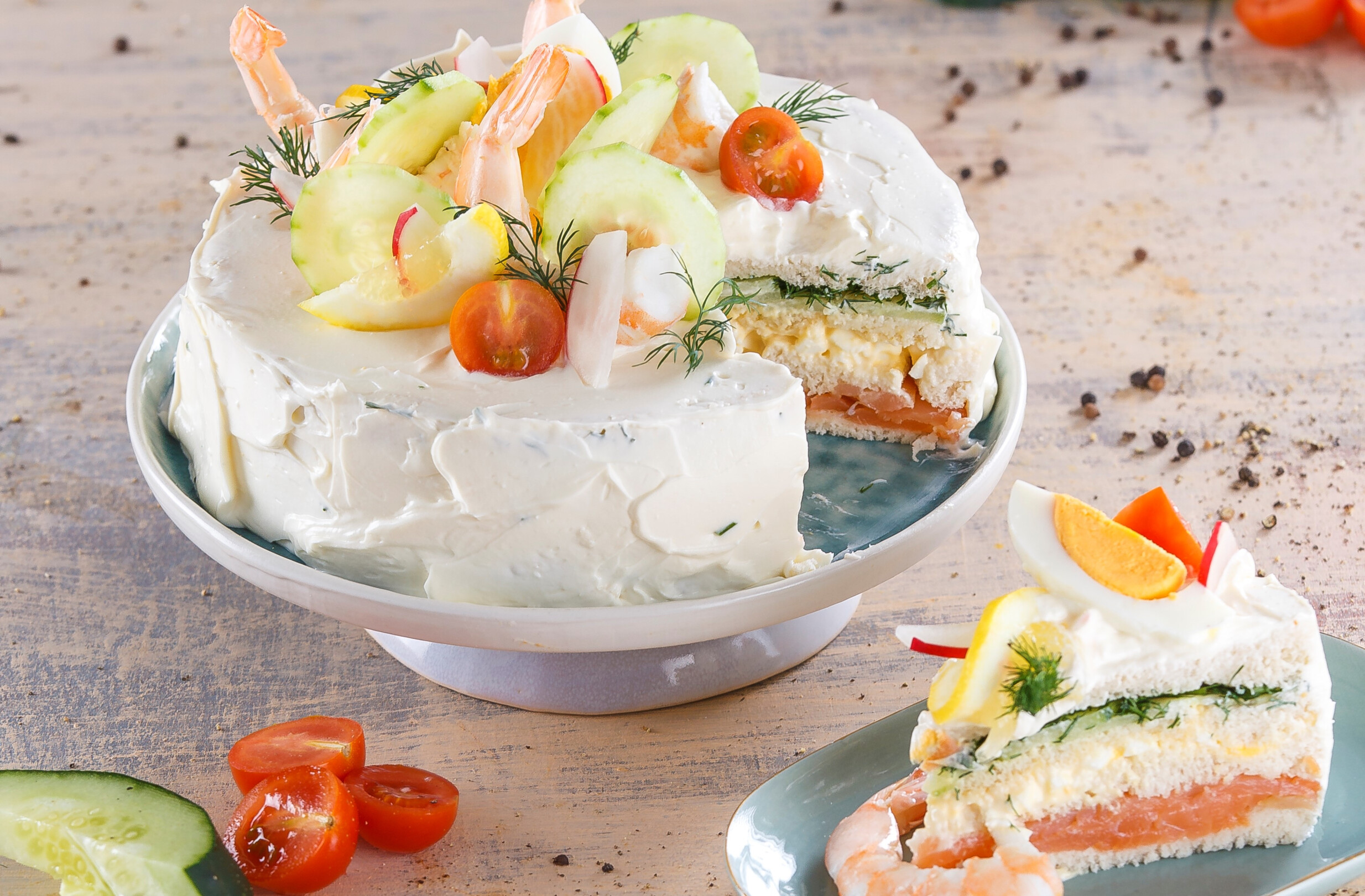 Bolo salgado de verão