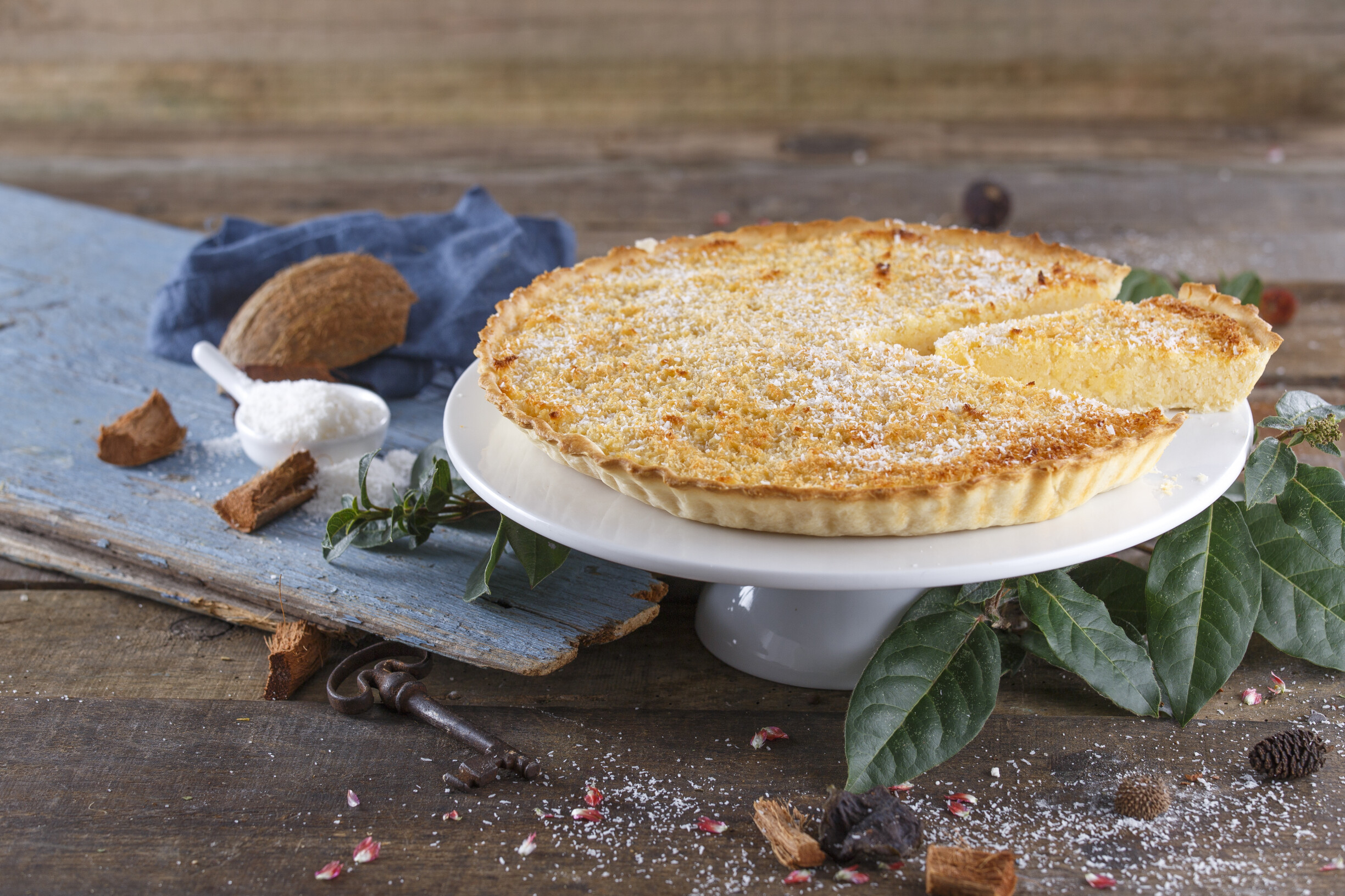 Tarte de iogurte e coco