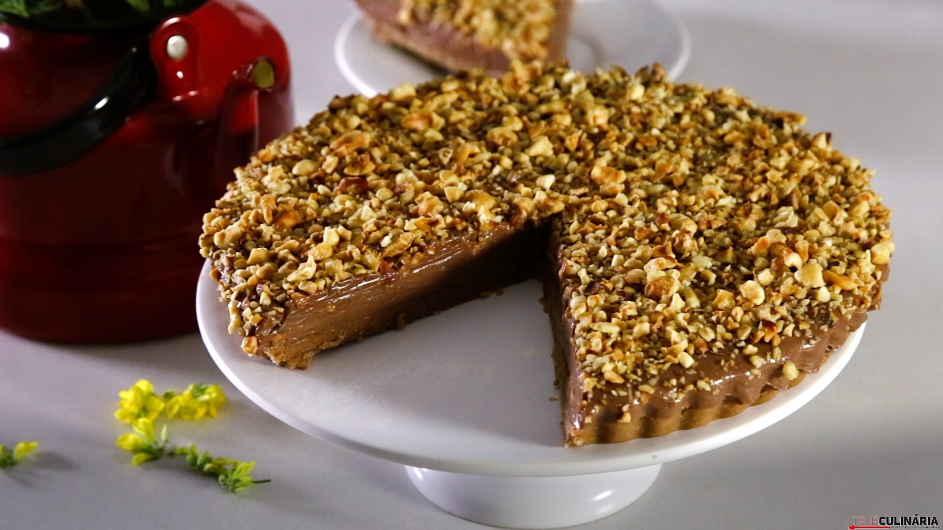 Cheesecake de chocolate e avelãs