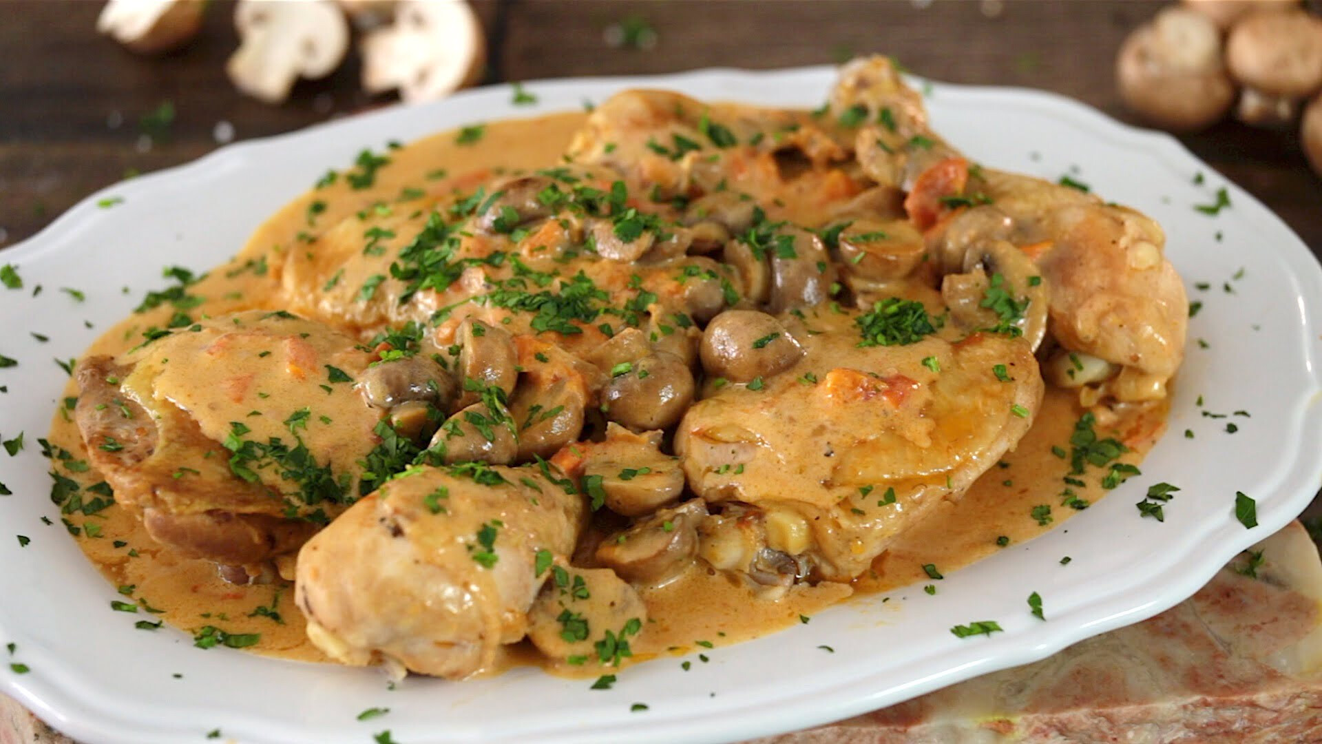 Frango com champanhe