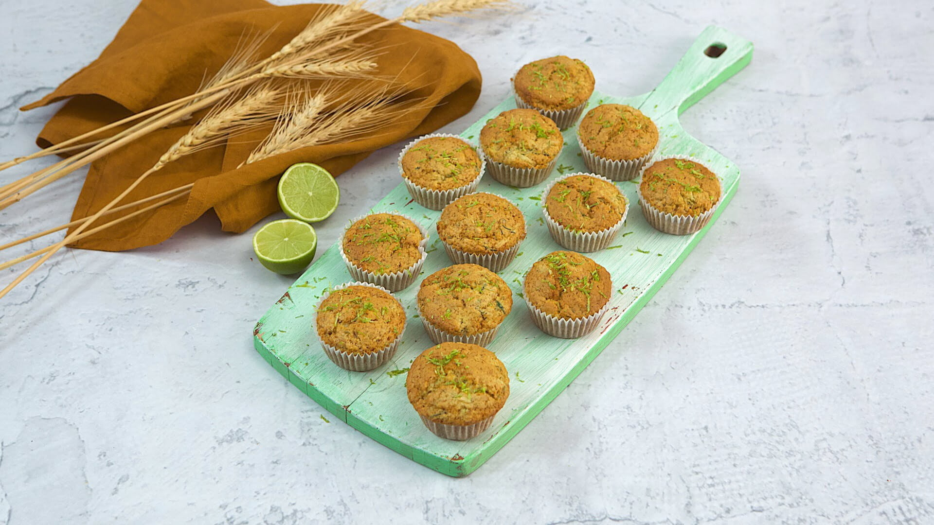 Muffins de curgete e lima