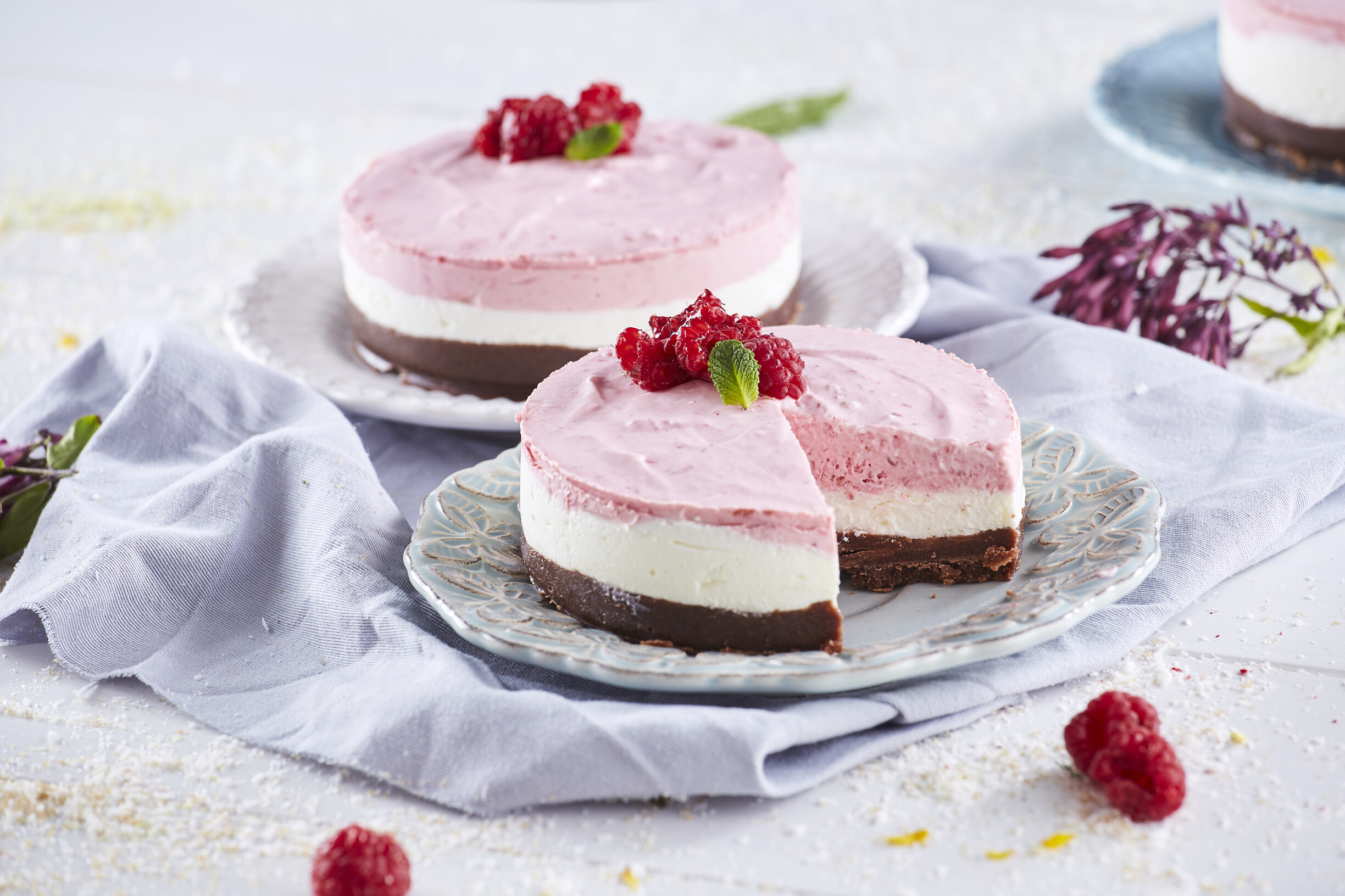 Mini cheesecake de framboesa