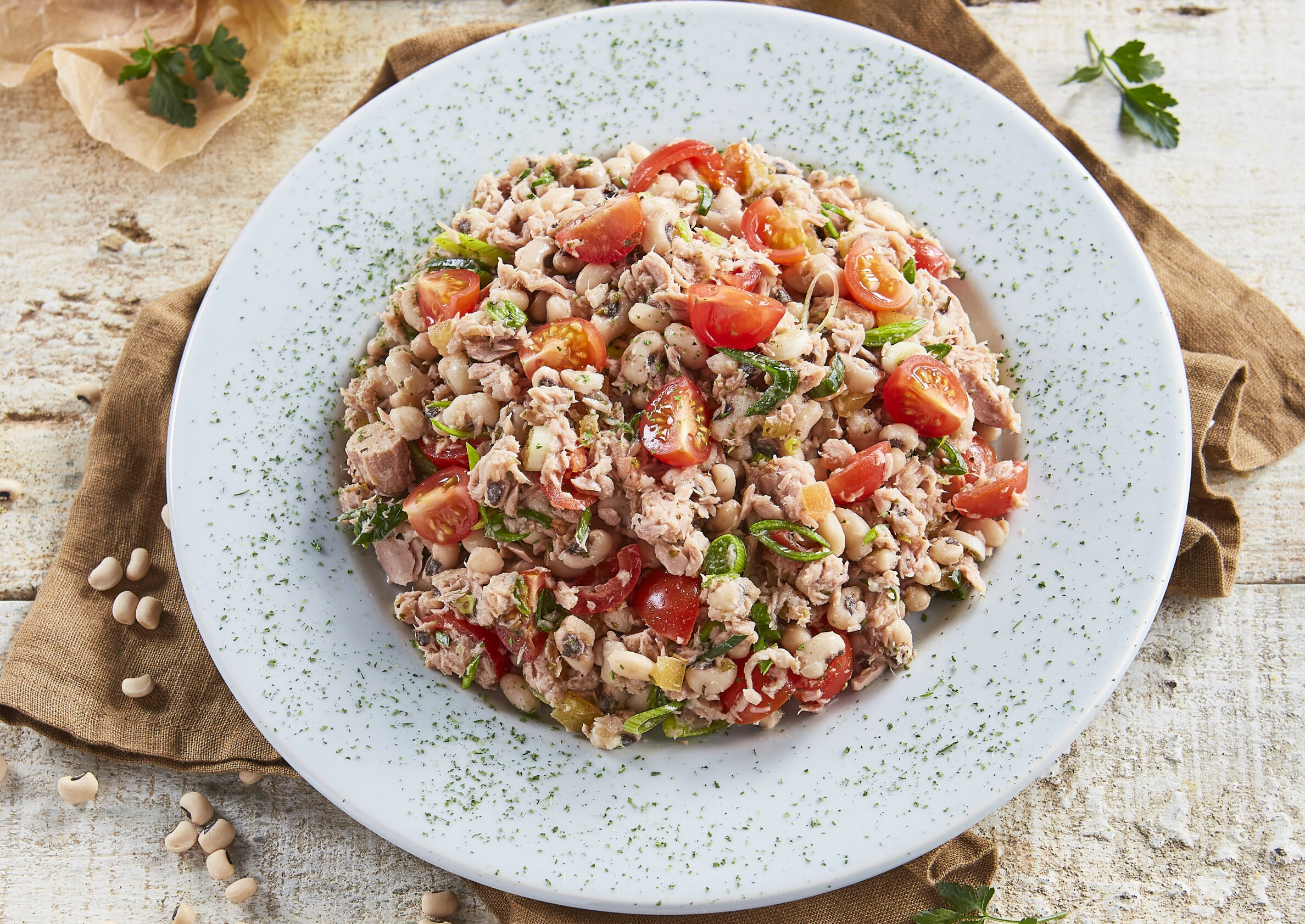 Feijão-frade com atum