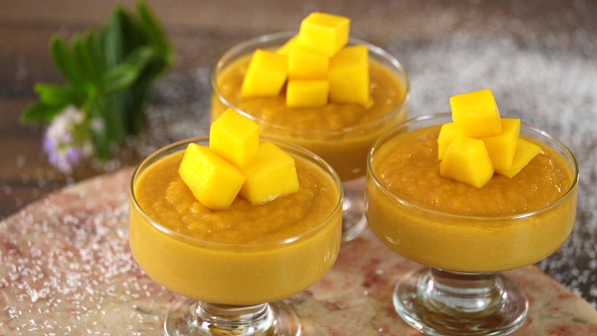 Creme de manga e coco