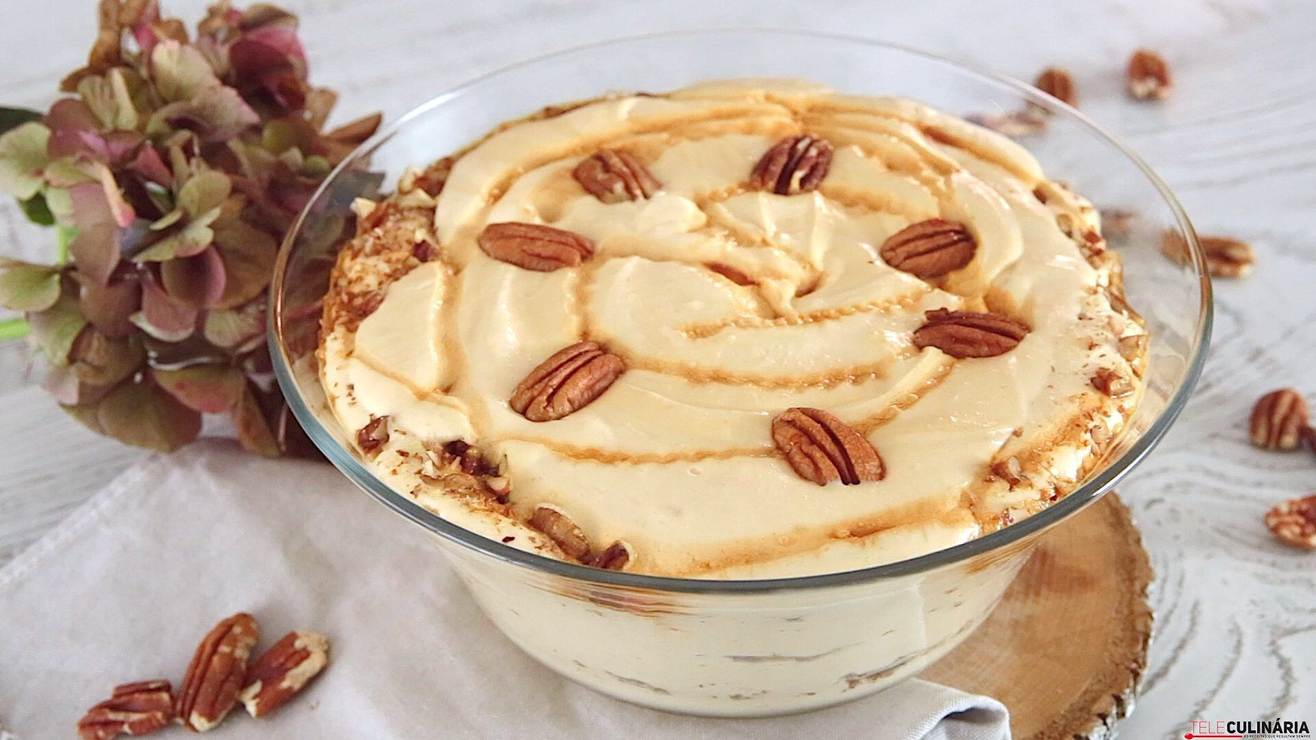 Mousse de ricota e noz pecan