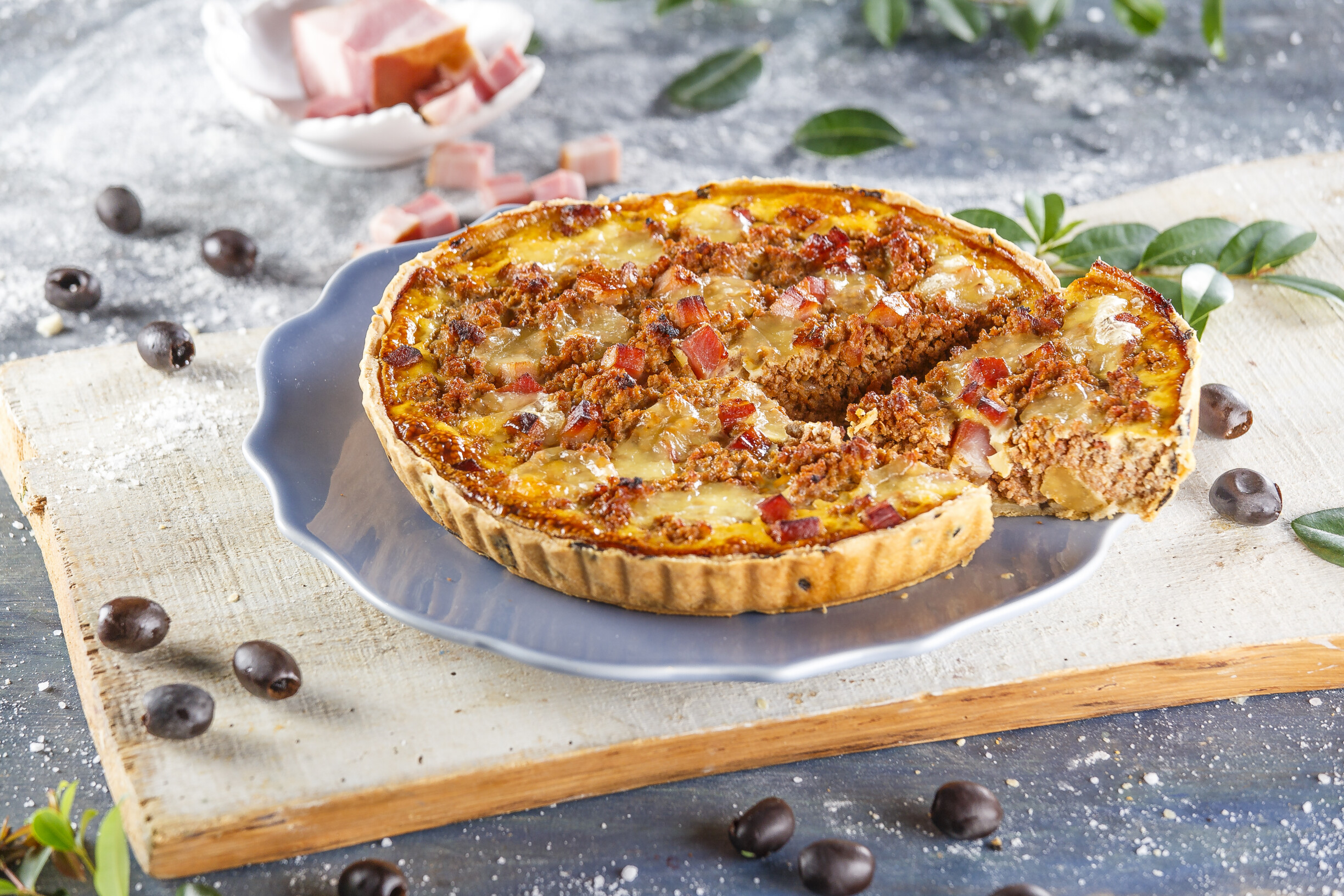 Quiche de carne picada