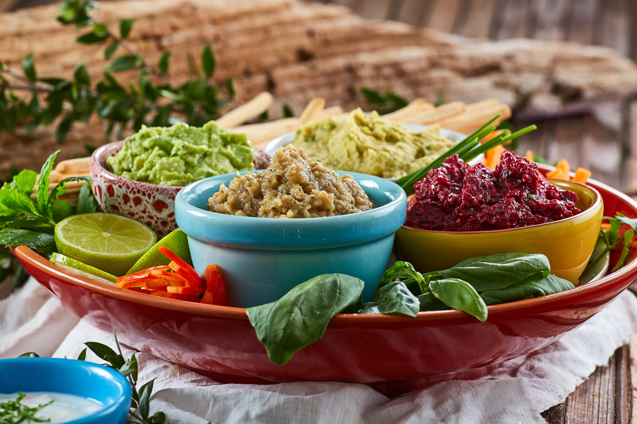 Dip de verão com 5 molhos