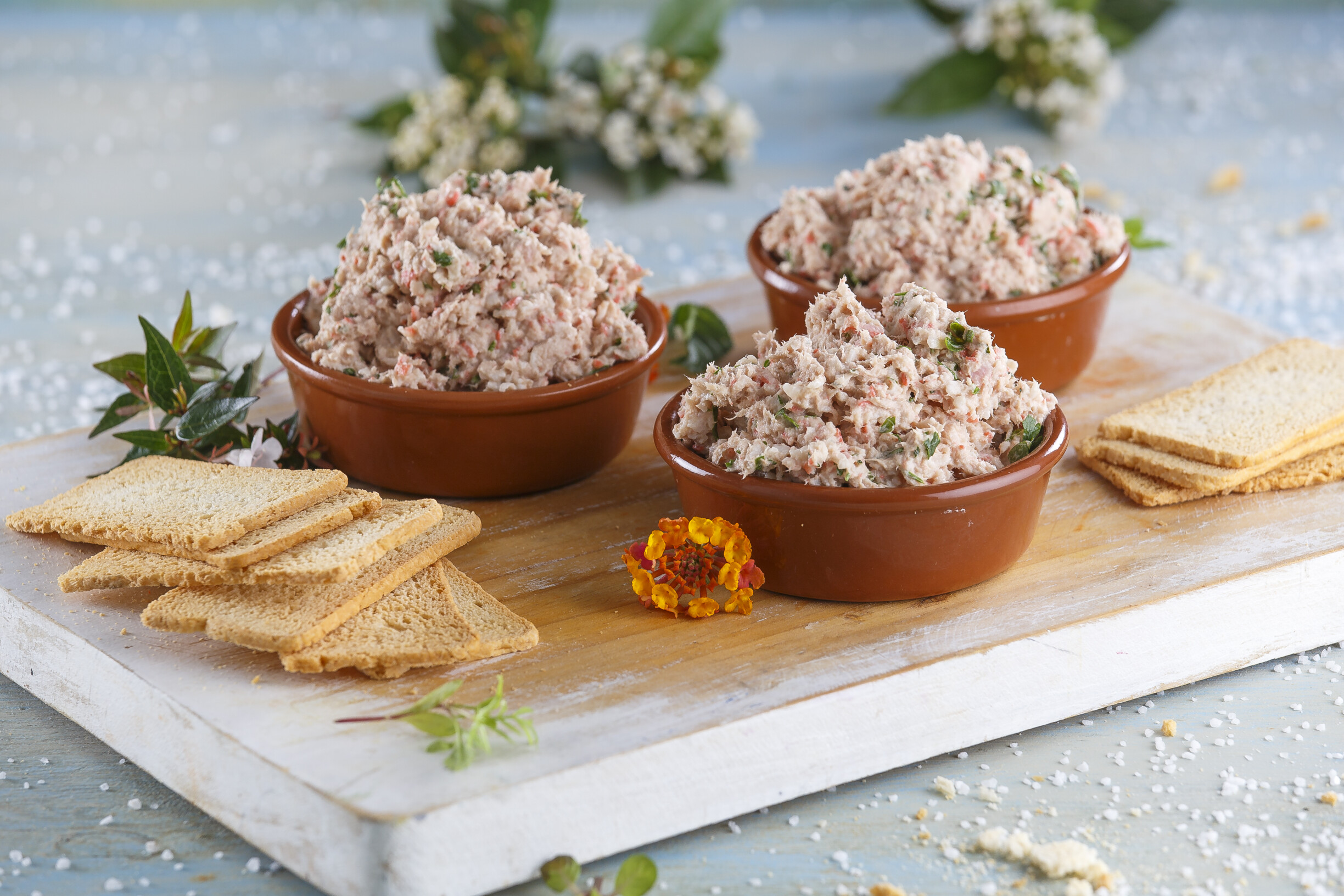 Patê de atum com delícias do mar