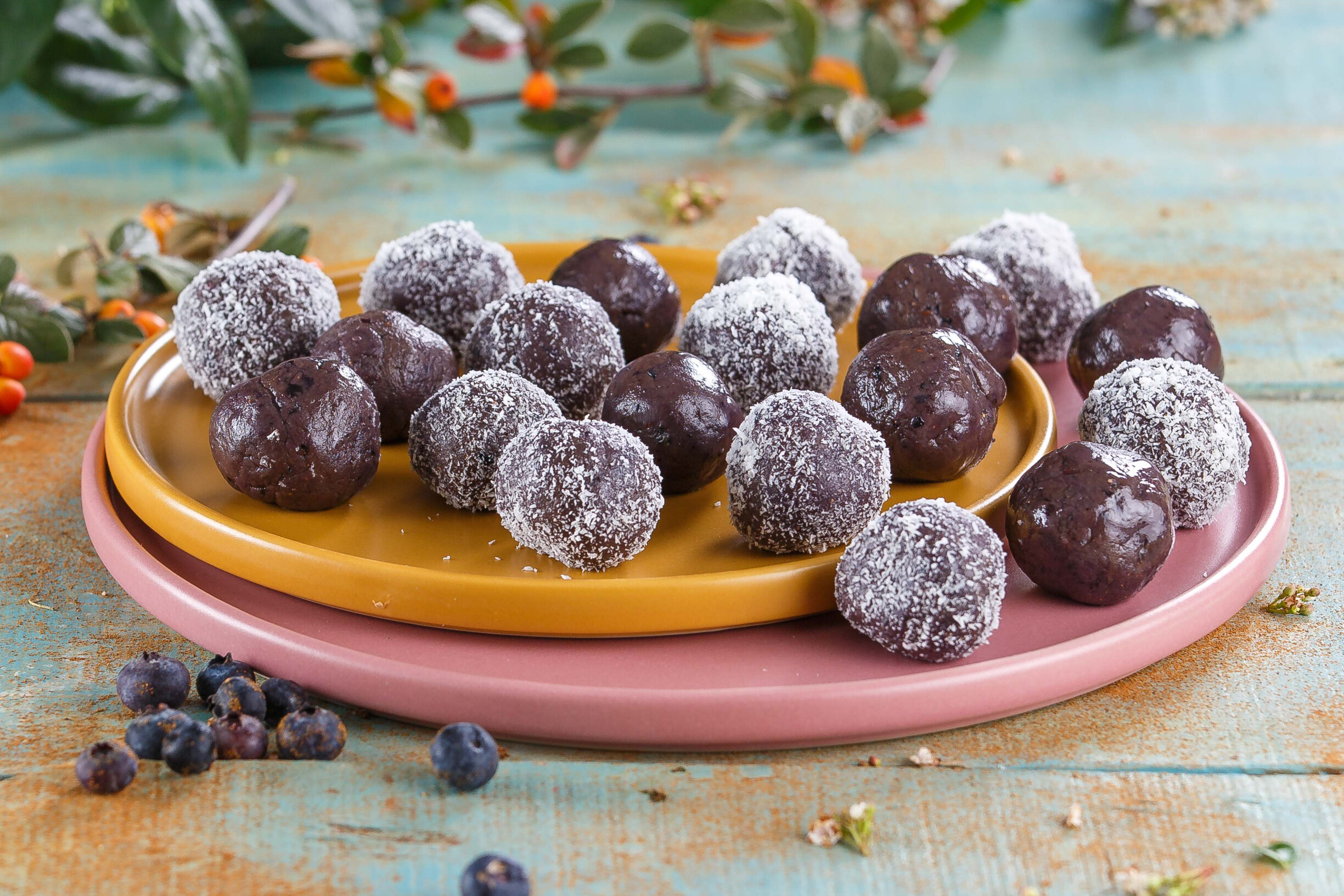 Brigadeiros de mirtilo