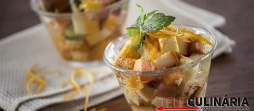 Delícia de laranja com fruta