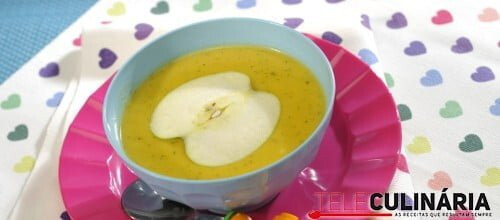 Sopa de legumes com fruta