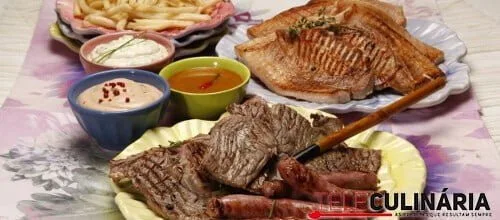 Grelhada mista com molhos variados