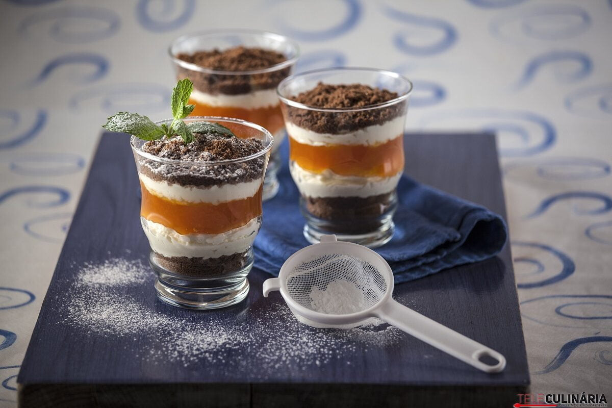 Cheesecake de abóbora em copo