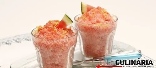 Granizado de melancia com limão