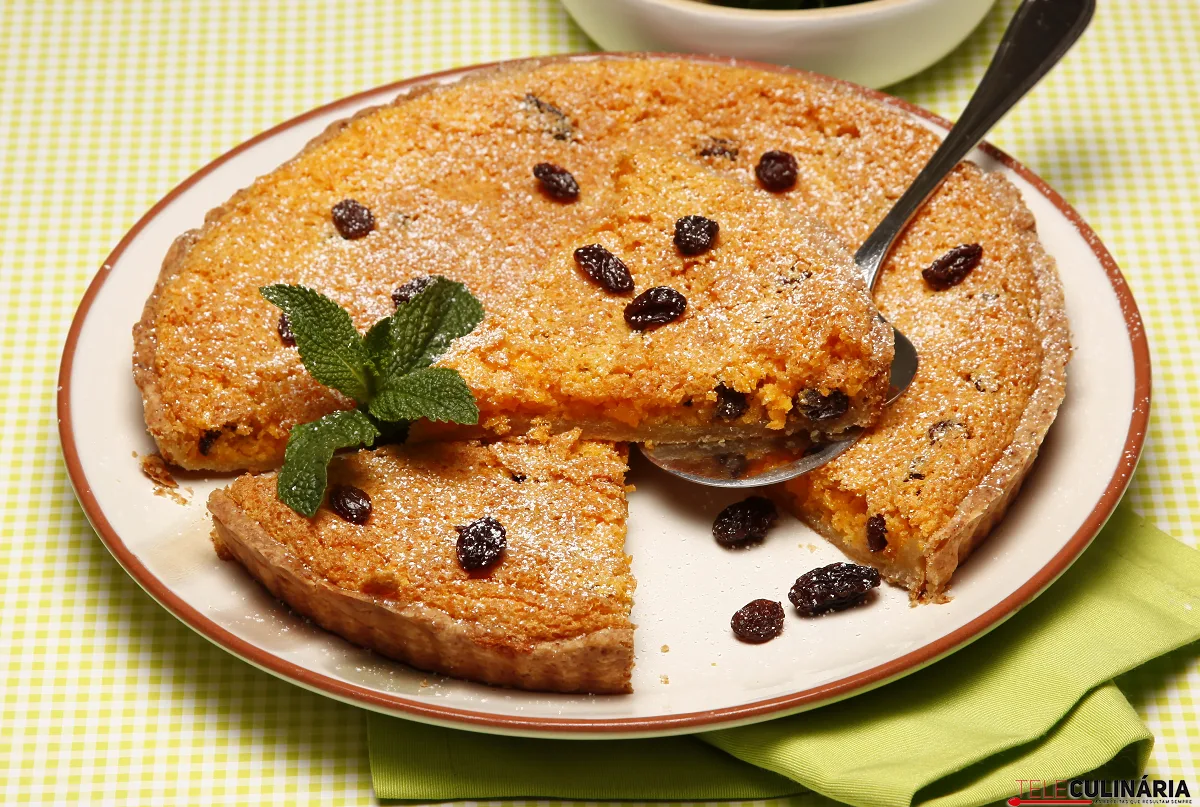 Tarte de cenoura com sultanas