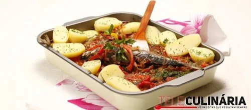 Carapaus com todos no forno