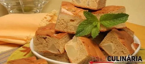 Quadrados deliciosos de pera