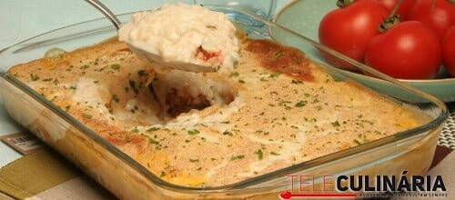 Massa pevide com peixe no forno