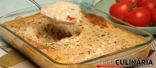 Massa pevide com peixe no forno