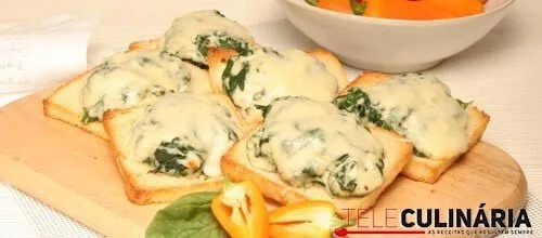 Torradinhas de espinafres
