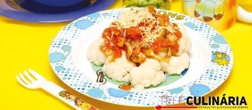 Couve-flor refogada com tomate