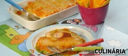 Canelones de fiambre e queijo