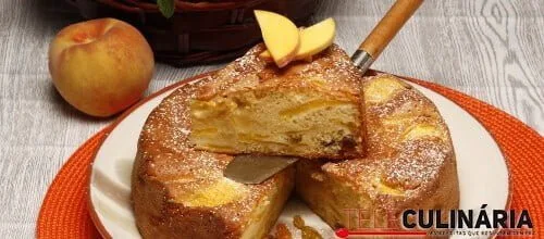 Bolo de pêssegos