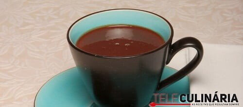 Chocolate quente com caramelo